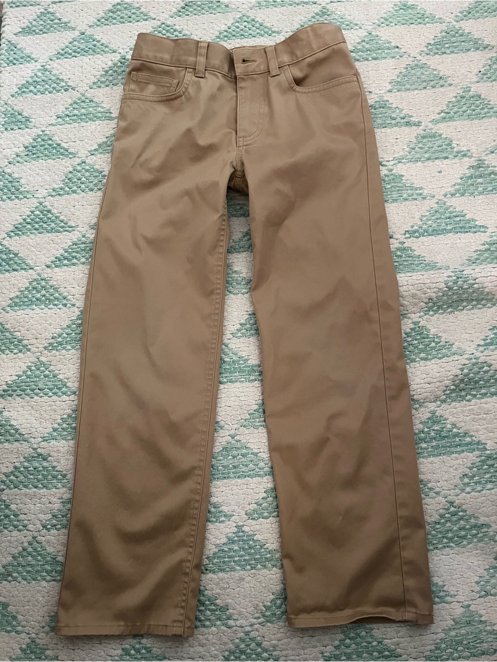 Brooks Brothers Khaki Straight-Leg Kids Dress Chinos